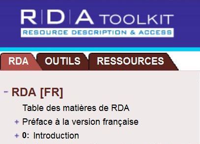 Le RDA Toolkit en français