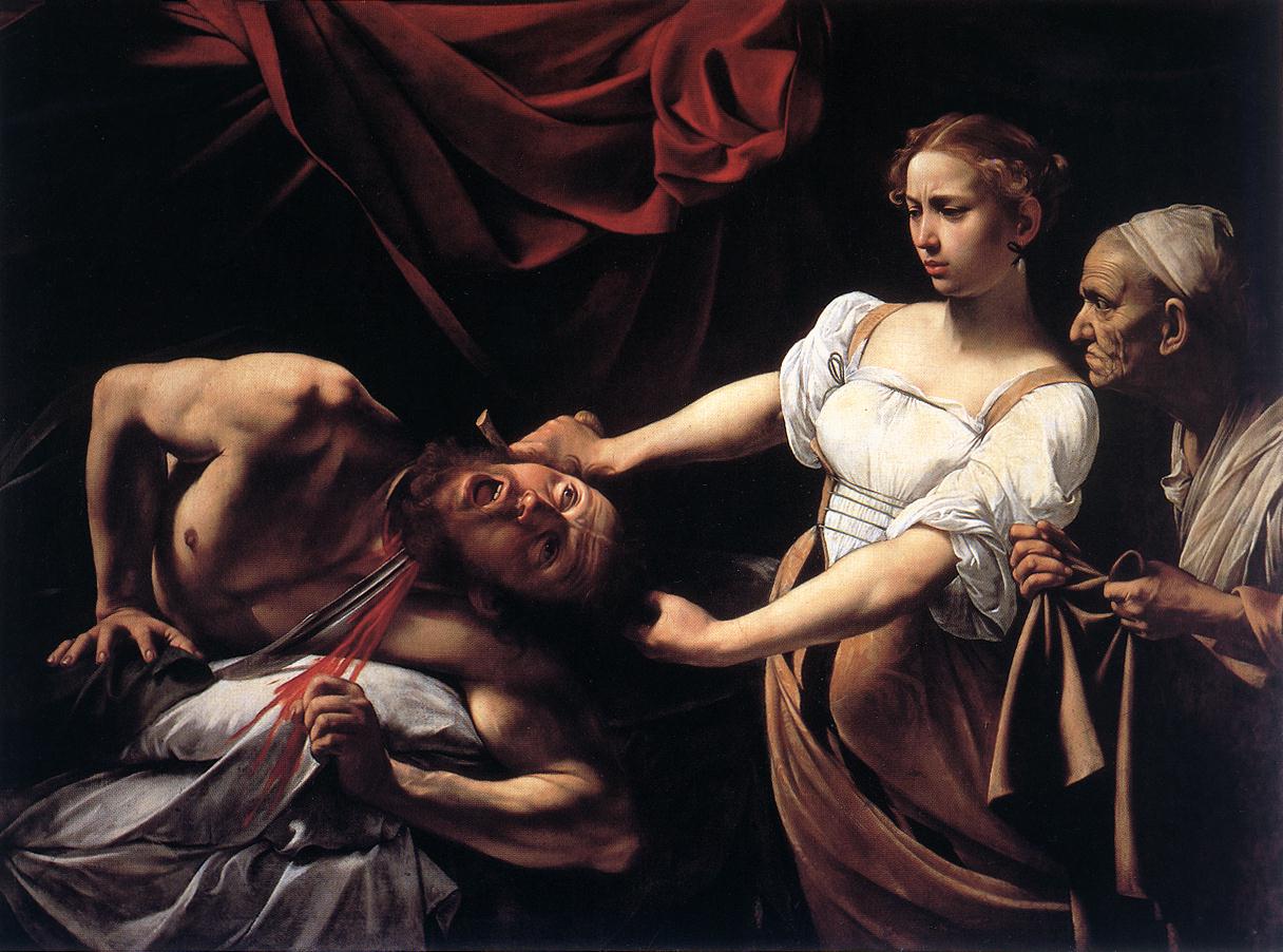 Caravaggio (1571-1610). Judith décapitant Holopherne (vers 1598). Rome, Gallerie nazionali d'arte antica